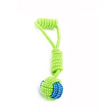 Load image into Gallery viewer, Dogs Chew Teeth Clean Toy Outdoor Traning Fun Playing Green Rope Ball Toy for Large Small Dog Cat Dog Supplier