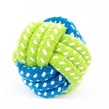 Load image into Gallery viewer, Dogs Chew Teeth Clean Toy Outdoor Traning Fun Playing Green Rope Ball Toy for Large Small Dog Cat Dog Supplier