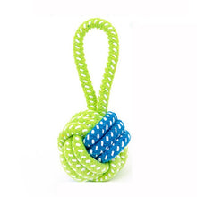 Load image into Gallery viewer, Dogs Chew Teeth Clean Toy Outdoor Traning Fun Playing Green Rope Ball Toy for Large Small Dog Cat Dog Supplier