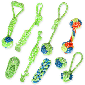 Dogs Chew Teeth Clean Toy Outdoor Traning Fun Playing Green Rope Ball Toy for Large Small Dog Cat Dog Supplier