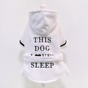 Cat Dog Bathrob Dog Pajamas Sleeping Clothes Indoor Soft Pet Bath Drying Towel Clothes for for Puppy Dogs Cats Pet Accessories
