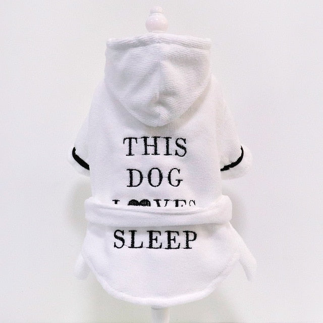 Cat Dog Bathrob Dog Pajamas Sleeping Clothes Indoor Soft Pet Bath Drying Towel Clothes for for Puppy Dogs Cats Pet Accessories