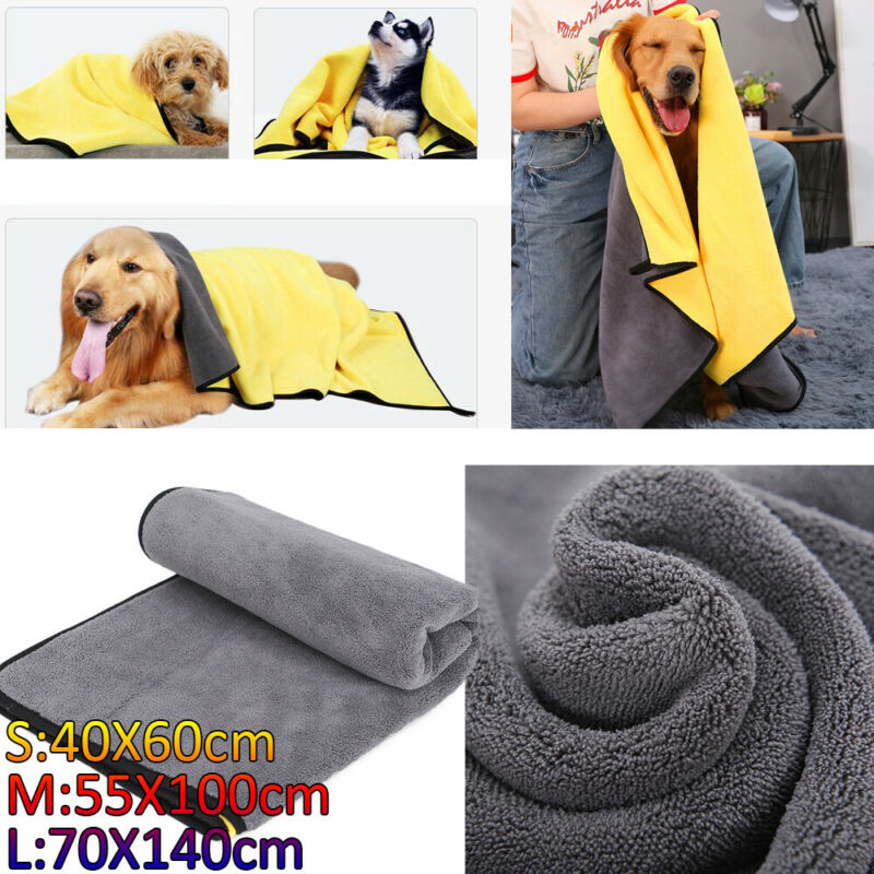 Pet Soft Bed Blanket Pet Dog Bath Towel Ultra Absorbent Microfiber Oversized Quick Drying Towel For Small Medium Large Dogs